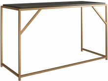 Arbeitstisch >Ulva< in Braun, MDF/Folie/Metall - 125x75x52cm (BxHxT)