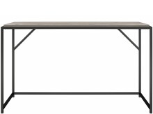 Schreibtisch >Ulva< in Grau, MDF/Folie/Metall - 125x75x52cm (BxHxT)