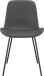 Polsterstuhl >Eskil< (2er-Set) in Grau, Mikrofaser/Metall - 49x82x55cm (BxHxT)