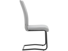 Esszimmerstuhl >Dreng< (2er-Set) in Grau, PU - 43x103x58cm (BxHxT)
