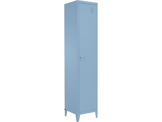 Hochschrank >Eilert< in Blau, Metall - 38x180x38cm (BxHxT)
