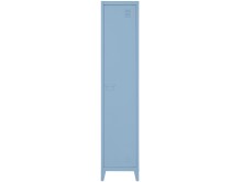 Hochschrank >Eilert< in Blau, Metall - 38x180x38cm...