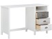 Schreibtisch >Bjørg< in Weiß, MDF/Kiefer - 120x75x50cm (BxHxT)