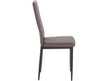 Polsterstuhl >Reidar< (4er-Set) in Braun, PU/Metall - 42x98x53cm (BxHxT)