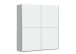 Schiebetürenschrank >WINNER< 2 Böden, 2 Stangen, in Weiss - 170,3x190,5x61,2cm (BxHxT)