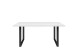 Esstisch >TABLES< Gestell Metall schwarz, Platte in Weiss - 160x74,7x90cm (BxHxT)