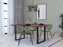 Esstisch >TABLES< Gestell Metall schwarz, Platte...