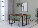 Esstisch >TABLES< Gestell Metall schwarz, Platte Old-wood Vintage - 180x74,7x90cm BxHxT