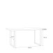 Esstisch >TABLES< Gestell Metall schwarz, Platte Old-wood Vintage - 180x74,7x90cm BxHxT