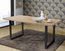 Esstisch >TABLES< Gestell Metall schwarz, Sonoma...