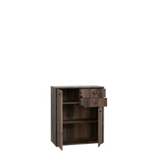 Kommode >TEMPRA2< 2 Türen, 2 Schübe, Old - Wood Vintage - 73,7x85,5x34,8cm (BxHxT)