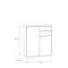 Kommode >TEMPRA2< 2 Türen, 2 Schübe, Old - Wood Vintage - 73,7x85,5x34,8cm (BxHxT)