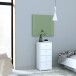 Hochkommode >TEMPRA2< 4 Schubladen, in Weiss - 38,6x85,5x34,8cm (BxHxT)