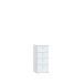 Hochkommode >TEMPRA2< 4 Schubladen, in Weiss - 38,6x85,5x34,8cm (BxHxT)