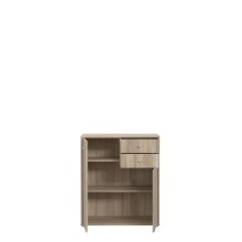 Kommode >TEMPRA2< 2 Türen, 2 Schübe, Sonoma Eiche Dekor - 73,7x85,5x34,8cm (BxHxT)