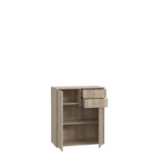 Kommode >TEMPRA2< 2 Türen, 2 Schübe, Sonoma Eiche Dekor - 73,7x85,5x34,8cm (BxHxT)
