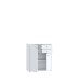 Kommode >TEMPRA2< 2 Türen, 2 Schübe, in Weiss - 73,7x85,5x34,8cm (BxHxT)
