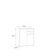 Kommode >TEMPRA2< 2 Türen, 2 Schübe, in Weiss - 73,7x85,5x34,8cm (BxHxT)