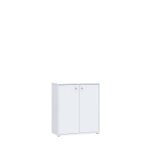Kommode >TEMPRA2< 2 Türen, 2 Böden, in Weiss - 73,7x85,5x34,8cm (BxHxT)