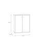 Kommode >TEMPRA2< 2 Türen, 2 Böden, Sonoma Eiche Dekor - 73,7x85,5x34,8cm (BxHxT)