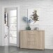 Sideboard >TEMPRA2< 2 Türen, 5 Schübe, Sonoma Eiche Dekor - 108,8x85,5x34,8cm (BxHxT)