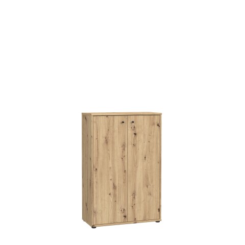 Hochkommode >TEMPRA2< 2 Türen, 2 Böden, in Artisan Eiche Dekor - 73,7x111,1x34,8cm (BxHxT)