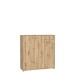 Sideboard >TEMPRA2< 3 Türen, 2 Schübe, Artisan Eiche Dekor - 108,8x111,1x34,8cm (BxHxT)