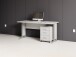Schreibtisch >Clermont< (2-teilig) inkl. Rollcontainer, weiss - 150x73x70cm (BxHxT)