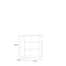 Regal >TEMPRA2< 2 Böden, in Weiss - 73,7x85,5x34,8cm (BxHxT)