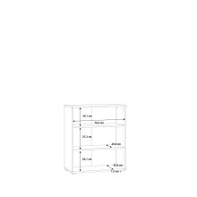 Regal >TEMPRA2< 2 Böden, in Weiss - 73,7x85,5x34,8cm (BxHxT)