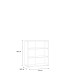 Regal >TEMPRA2< 2 Böden, in Weiss - 73,7x85,5x34,8cm (BxHxT)