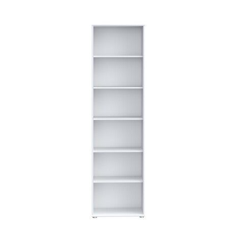 Regal >TEMPRA2< 5 Böden, in Weiss - 54x197,5x34,8cm (BxHxT)