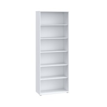 Regal >TEMPRA2< 5 Böden, in Weiss - 73,7x197,5x34,8cm (BxHxT)