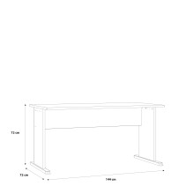 Schreibtisch >TEMPRA2< in Sonoma Eiche Dekor - 144x72x72cm (B/H/T)