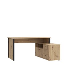 Eckschreibtisch >TEMPRA2< 3 Schübe, Artisan...