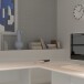 Eckverbindungsplatte >TEMPRA2< Verkettungsplatte für Schreibtische, weiss - 72x2,2x72cm (B/H/T)