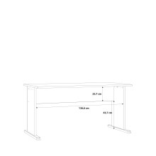 Schreibtisch >TEMPRA2< in Artisan Eiche Dekor - 144x72x72cm (B/H/T)