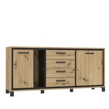Sideboard >TRONDHEIM< 4 Schübe, Artisan Eiche...