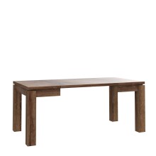 Kulissen-Esstisch >DINING< ausziehbar bis 180cm, Schlammeiche Dekor - 90/180x75,9x90,4cm (B/H/T)
