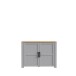 Kommode >BOHOL< 2 Türen, Riviera Eiche Dekor / Eiche grau - 116,4x87x42cm (BxHxT)