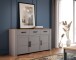 Sideboard >BOHOL< 3 Üren, 3 Schübe, Riviera Eiche / Eiche grau - 166,1x87x42cm (BxHxT)