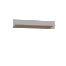 Wandboard >BOHOL< in Riviera Eiche Dekor / Eiche grau - 160x29,6x21,9cm (BxHxT)