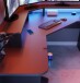 Eckschreibtisch >TEZAUR< Gamingtisch, LED-Wechselbeleuchtung, schwarz - 160x91,1x160cm (B/H/T)