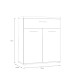 Kommode >WINNIE< 1 Schub, 2 Türen, weiss / Sonoma Eiche Dekor - 79,9x93x34,8cm (B/H/T)