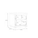 Nachtkommode >WINNIE< 2 Schubladen, Sonoma Eiche Dekor / weiss - 37,6x38,6x34,7cm (BxHxT)