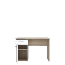 Schreibtisch >WINNIE> Sonoma Eiche Dekor / weiss - 110x76,3x60cm B/H/T