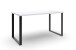 Schreibtisch >NORDERNEY< Made in Germany, weiss, Gestell schwarz - 140x75x70cm (BxHxT)
