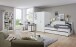 Schreibtisch >NORDERNEY< Made in Germany, weiss, Gestell schwarz - 140x75x70cm (BxHxT)