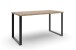 Schreibtisch >NORDERNEY< made in Germany, Viking Eiche Dekor / schwarz - 140x75x70cm (BxHxT)