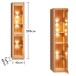Standvitrine >Nature One< 1 Tür, mit LED, FSC, Kernbuche teilmassiv - 43x203x40cm (B/H/T)